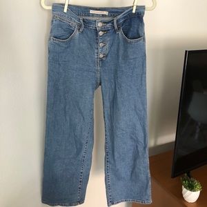 Levi’s Mile High Cropped Wide Leg Jeans